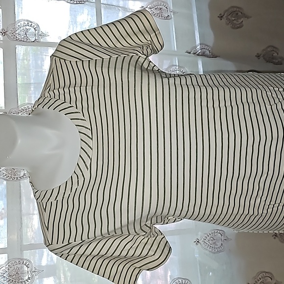 Palm Moss(Green) Striped T-Shirt Dress - Picture 4 of 11